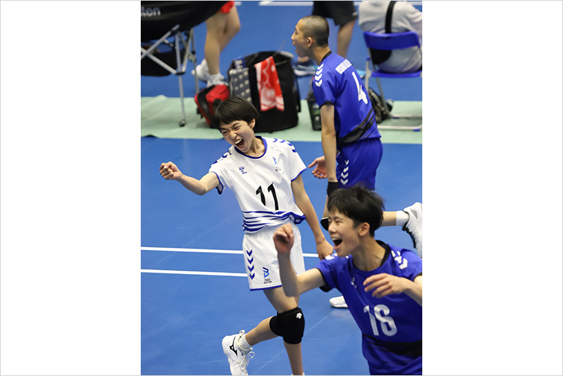 写真:試合中の選手の様子
