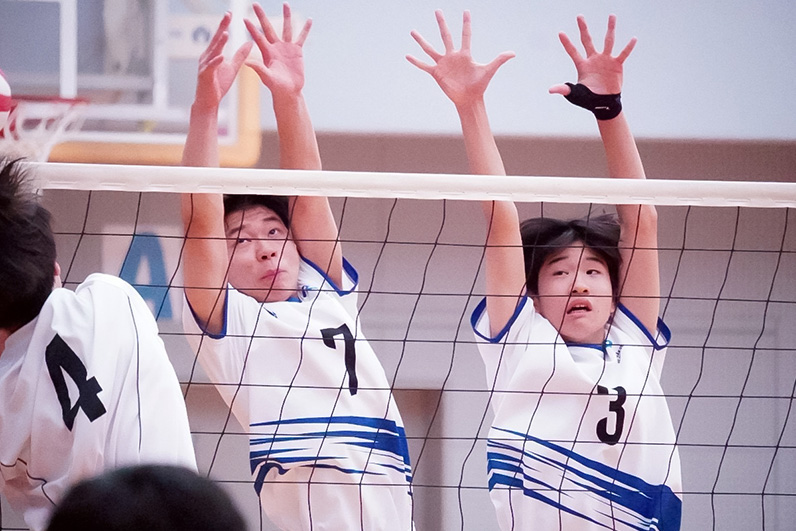 写真:試合中の選手の様子