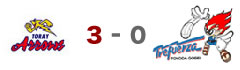 東レアローズ3対0
