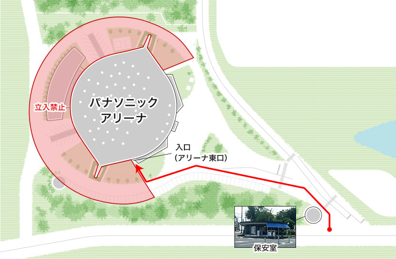 画像:見学エリアへのルートマップ