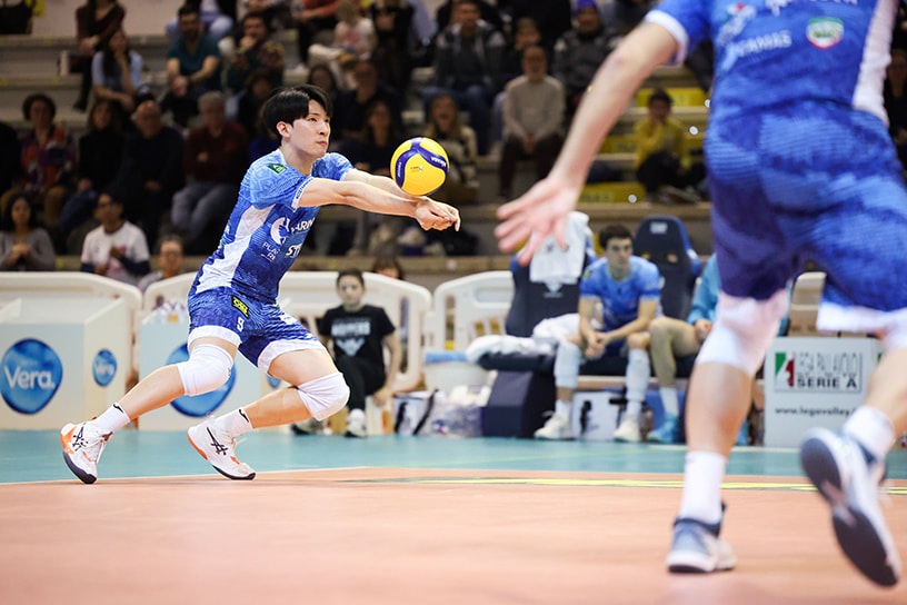 写真：試合中の垂水選手の様子