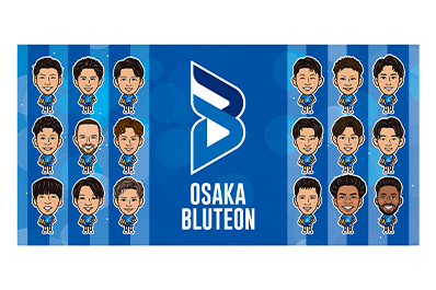 全選手イラストバスタオルのイメージ